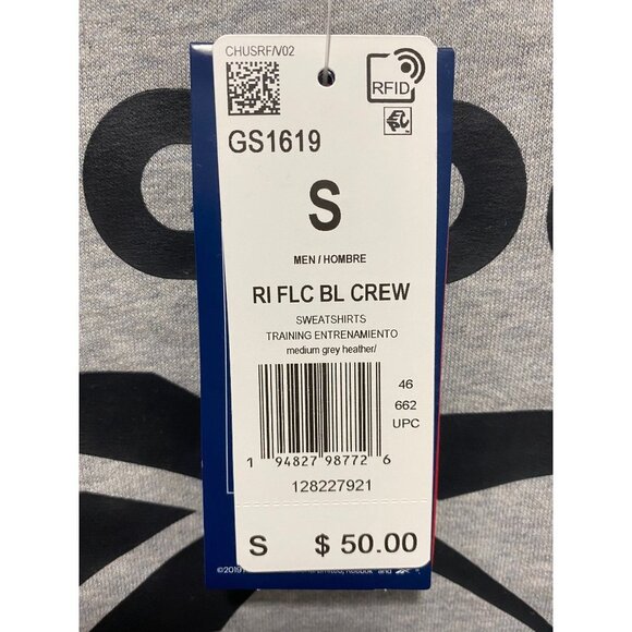 NWT Reebok Crew Neck Long Sleeve Sweatshirt Men's Size S - Picture 5 of 7